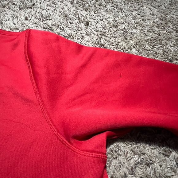 Under Armour UA Storm Men's Hoodie Large Loose Fit Cold Gear Red Silver - Picture 8 of 8